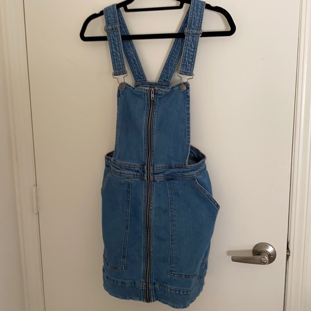 Denim overall dress
